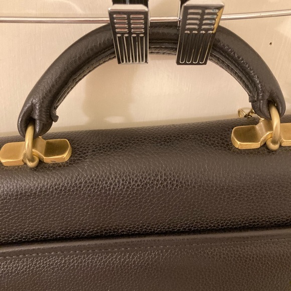 New Jack Georges Briefcase genuine Leather locking. Black. NWOT. Unisex. - Picture 7 of 16